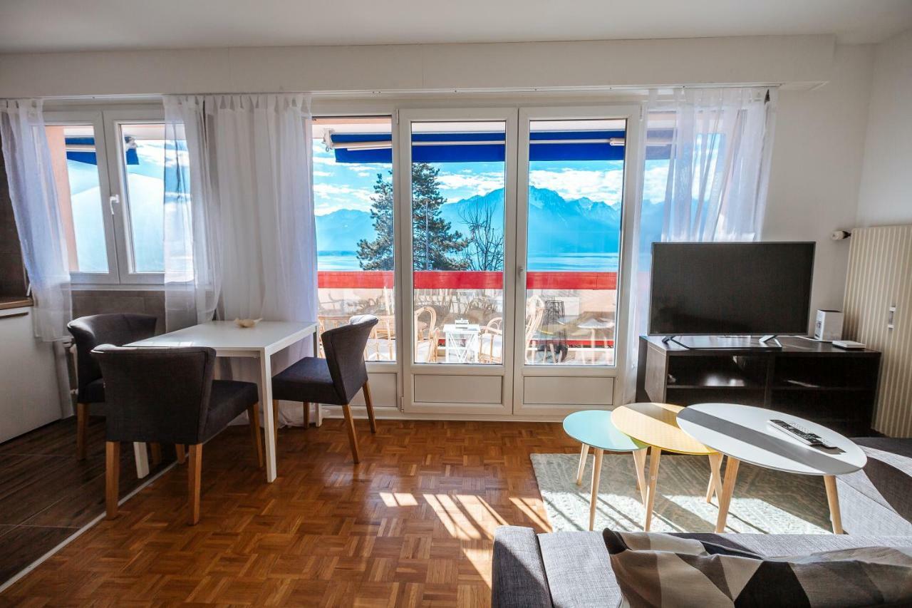 Terrace With Lake & Mountain View Montreux Exteriér fotografie